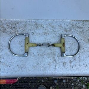 Stainless Steel Dee Ring Happy Mouth Bit 5in